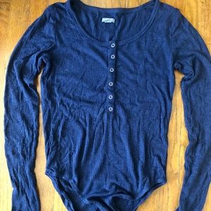 Aerie Ribbed Henley Bodysuit
